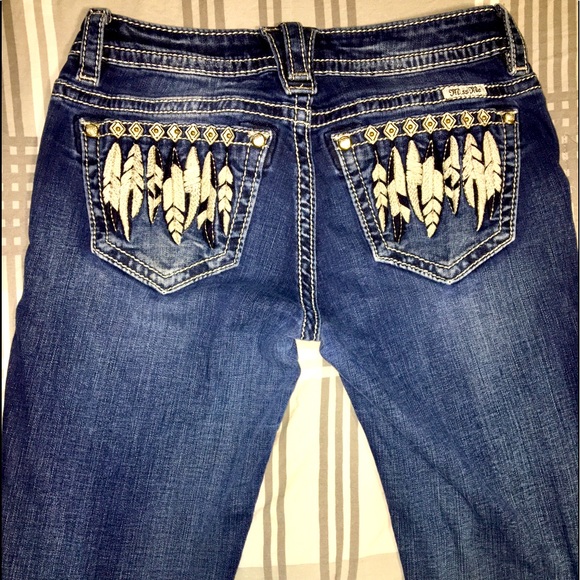 Miss Me Jeans Sz 27 27.5x32 embroidery embellished - Picture 2 of 11